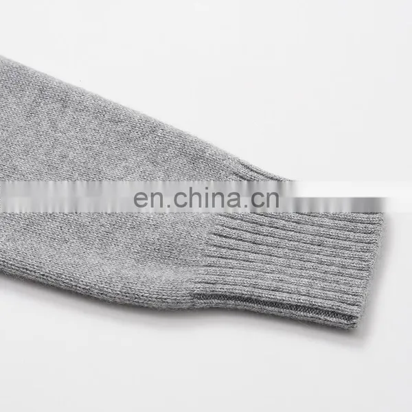 Customizable 100% Cashmere V-Neck Pullover High Quality Knitted Side Split Sweater Plus Size Casual for Winter & Autumn photo-6