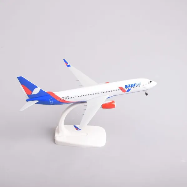 20 см 737-800 AZURAIR Модель металлического самолета, воздушный игрушка