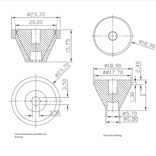 Led Flashlight Headlamp With a Lens Diameter of 23.7mm and a Beam Angle of 5 Degrees photo-3