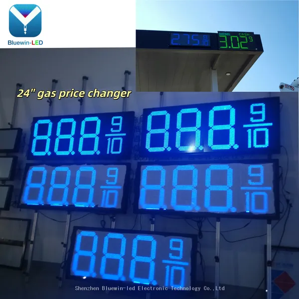 Gas Station Waterproof LED Sign for Pole ,gas Station Canopy Led Price Sign photo-3