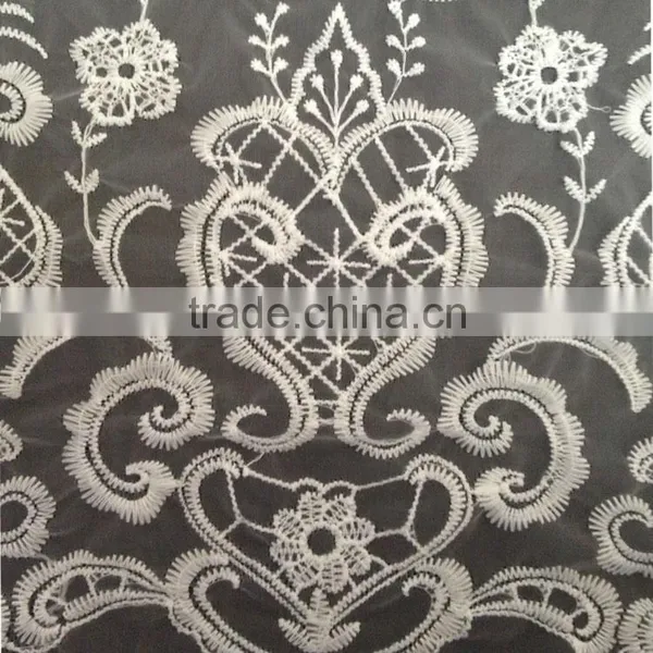 Whole Sale Special Lace Accessory Design Polyester Fabric Organdy Embroidery Full Lace for Garment photo-2