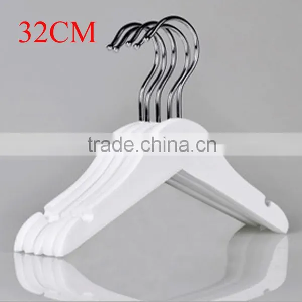 Non-slip White Children Wooden Hangers photo-4