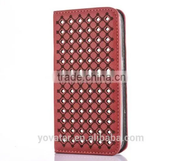 Colorful Laser Carving Case Hollow Out Leather Case for Samsung S7 photo-2
