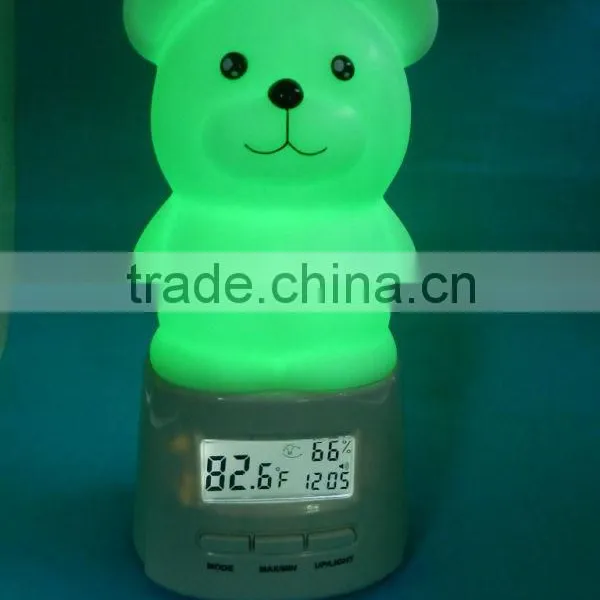 Touch On/off Digital Night Light Thermometer-Hygrometer photo-3