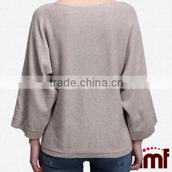 Crew Neck Cashmere Top,Long-Sleeve Bateau-Neck Cashmere Top photo-2