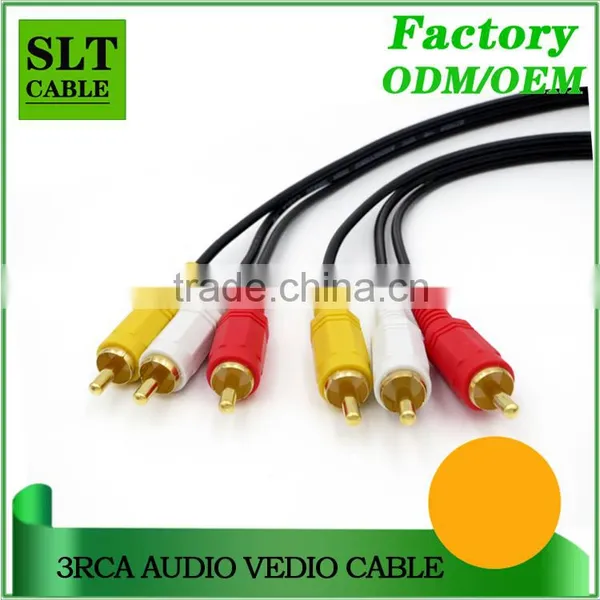 SLT Hot Sell 3RCA TO 3RCA Stereo Audio Video Cable photo-3