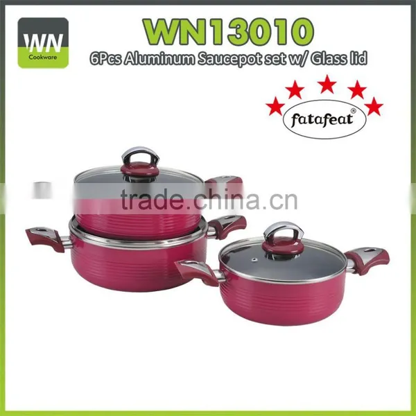 6pcs Aluminum Casserole With Lid