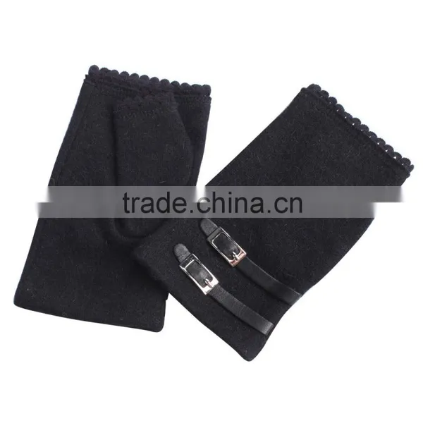 Women Fingerless Gloves Knitted Winter photo-3