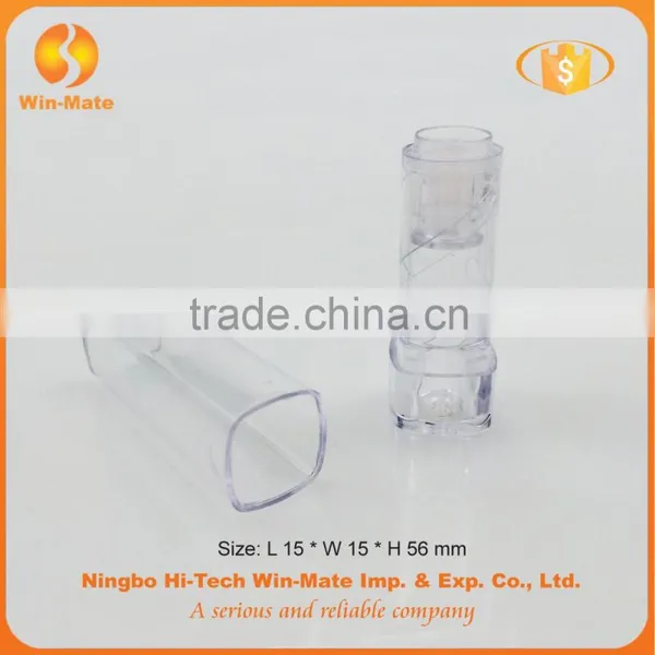 Hot Sale ! 5.4g Square Cap Plastic Transparent Lipstick Tube Packaging photo-3
