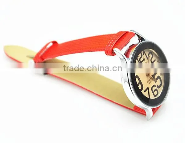 Brown Glass Lady Big Numbers Fashion Design Wrist Watch Women photo-5