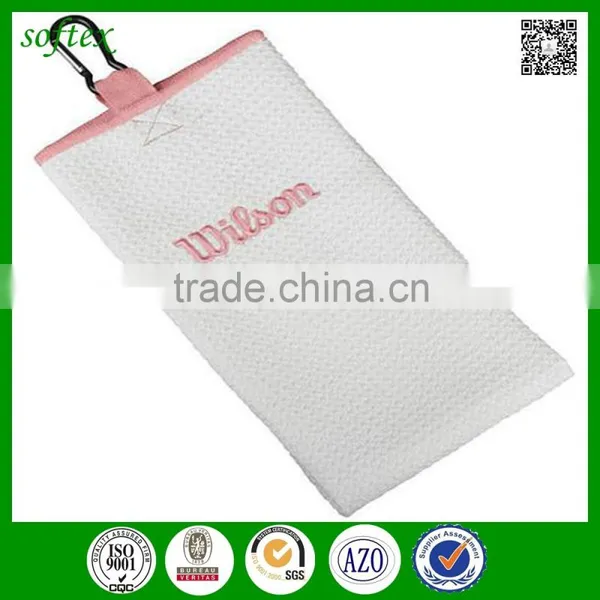Custom Woven Microfiber Golf Towels Custom With Grommet Hooks photo-3