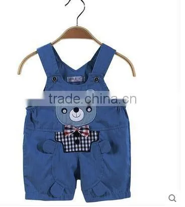 The Decimal Point Baby Bib Kids Summer Cotton Shorts Denim Pants Boy Cartoon Children Summer Thin Section photo-5
