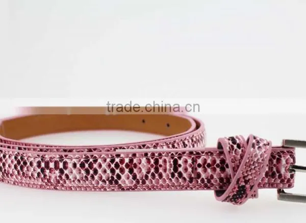 Women's Casual Belt With Fuax PU Leather and Small Silver Buckle photo-4
