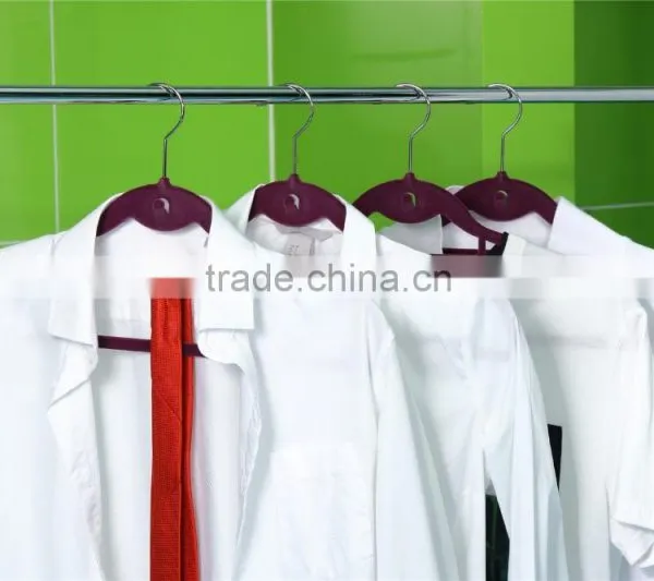 Velvet Flocked Clothes Hangers With Logo photo-4