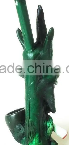 Figurine Shaped Hand Crafted Smoking Pipes - Green Leafman photo-5