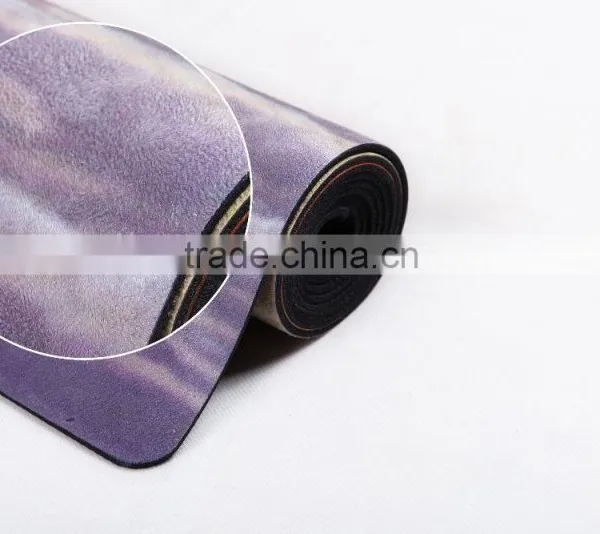 The Fushion Yoga Mat Luxury Microfiber Top Natural Rubber Base Multi Functional photo-2