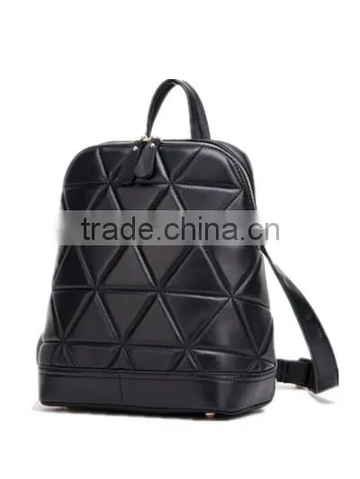 High Quality Korean Style Black Woman Leather Leisure Backpack Quality Choice photo-2