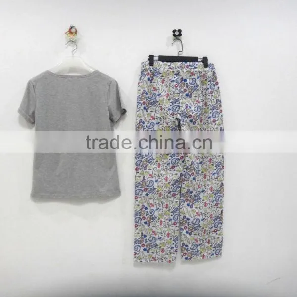Leisure Coat Draw String Pants Grid Pajamas Women photo-3