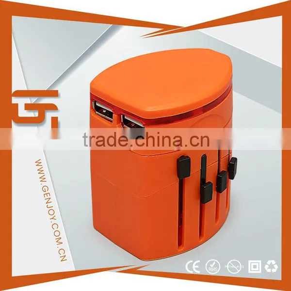 Worldwide Travel Plug Adapter With 2 Usb Charger