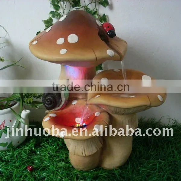 Outdoor fountain resin mushroon water fountain