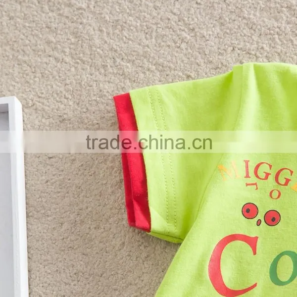(TK1080) Green 2-6Y Neat Boy Summer Sets Wholesale Casual Sweat Suits for Little Boys photo-4
