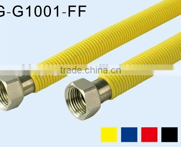 Stainless Steel Gas Hose With Yellow Cover/shrink photo-3