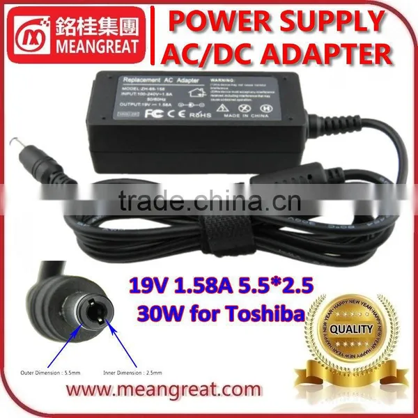 High Quality 30W 19V 1.58A 5.5*2.5 Laptop Charger for Toshiba Notebook photo-3