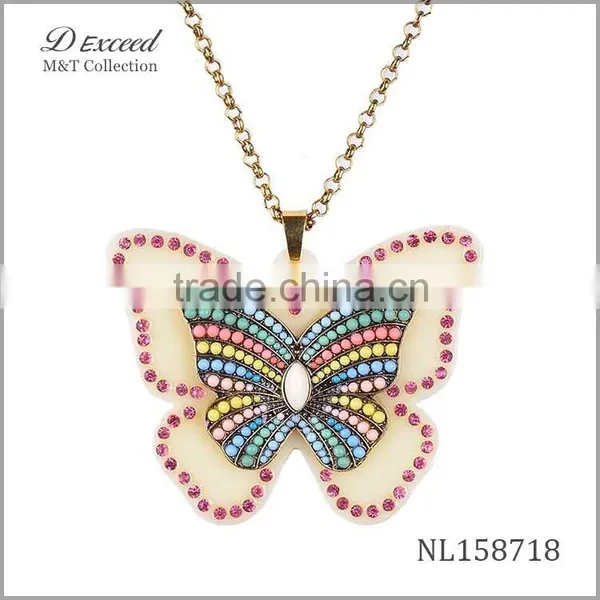 Big New Butterfly Pendant Necklace,doll Pendant Necklace for Women NL158716-21 photo-3
