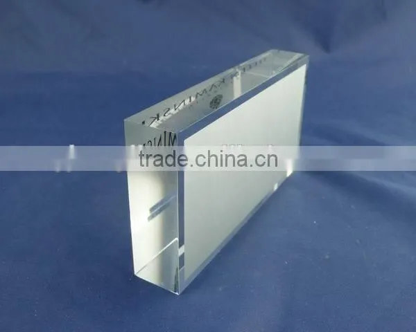 High Quality Solid Acrylic Block, Crystal Glass Block With Logo photo-2
