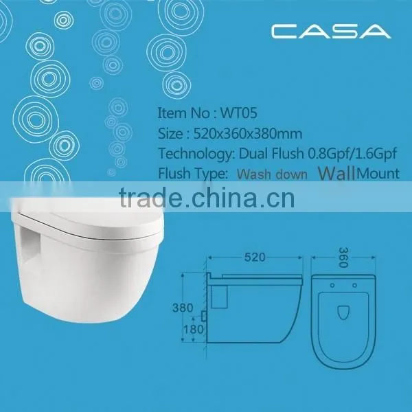Specialty Water Closet White Color European Style Toilet