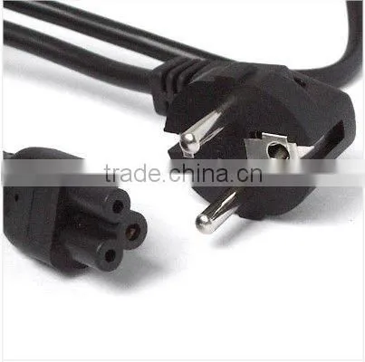 EU plug ac power cable