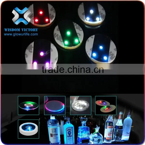 Party Decorations China Wholesale Advertisement Gifts 3 Flash Modes Led LightingPvc Coaster Set,led Light Sticker photo-4