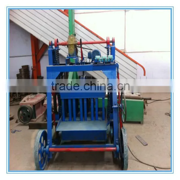 QYJ4-45 Small Business Manual Concrete Mobile Block Plant for Sale photo-2
