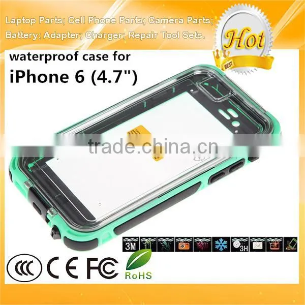 For IPhone6 Waterproof Case Cover With Home Button Green photo-3