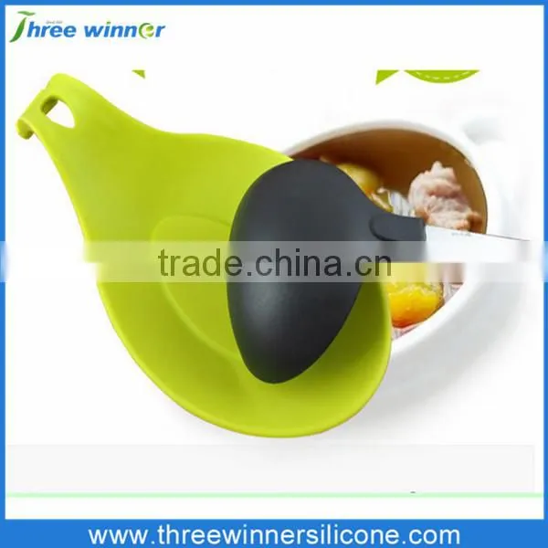 Colorful Dish Wash Sate Silicone Spoon Rest Spoon Holder photo-2