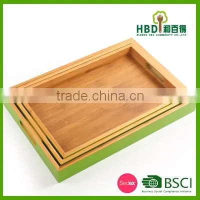 Eco-friendly Wooden Tea Tray/wooden Coffee Serving Tray Wholesale photo-3