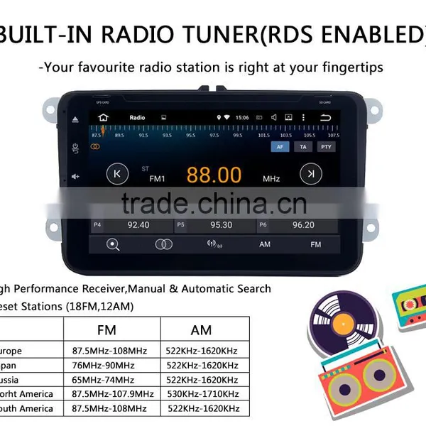 Cheap AM 1620KHz Touch Screen Car Dvd Player With GPS for VW Skoda photo-2