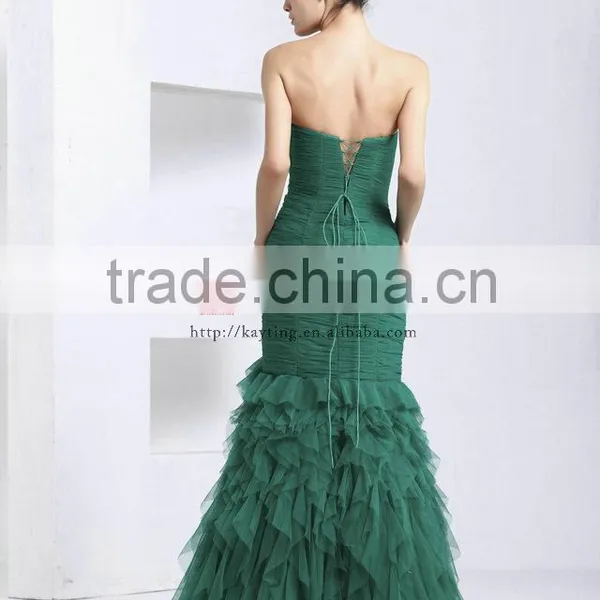 New Arrive Off Shoulder Lace Up Layer Fishtail Cheap Homecoming Dresses photo-3