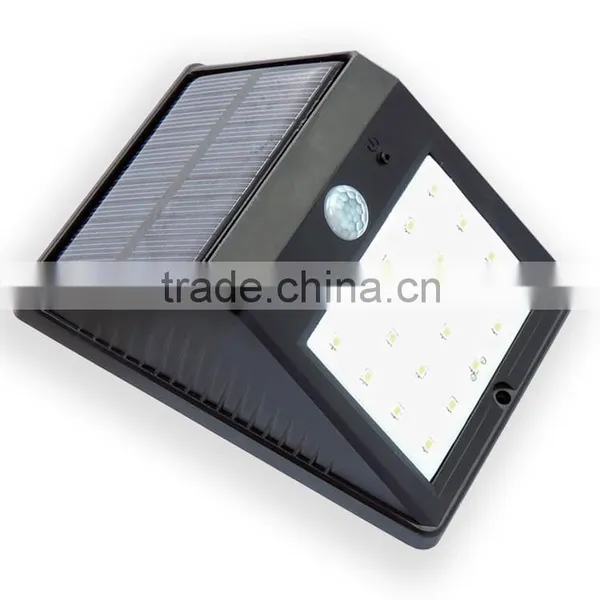 20 Led Triangle Shape 800mah Battery PIR Sensor + Light Control+weak Light Solar Motion Sensor Light photo-6