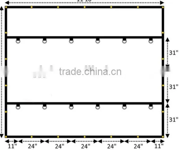 Nose Smoke Tarps for Flatbled Truck & Trailer