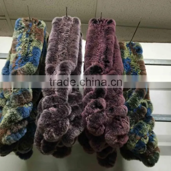 Fashion Style Fur Scarf Shawl / Rex Rabbit Fur Scarf From China photo-4
