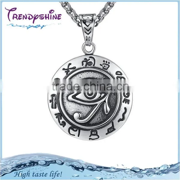 Antique Stainless Steel Custom Embossed Iron Man Pendant Necklace