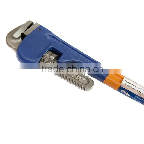 Carbon Steel Pipe Wrench Dipped Handle photo-2