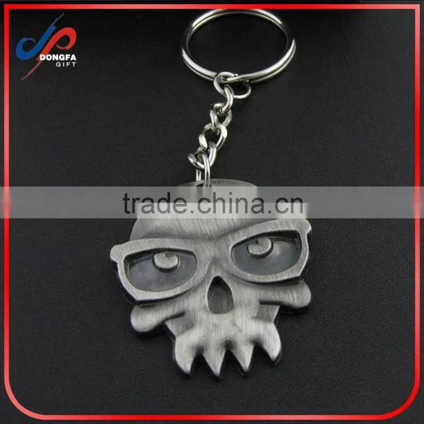 Hight Quality Customized Soft Metal Skull Keychain for Wholesale
