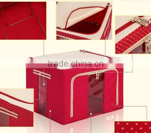 FH-CL0044 Popular Style Polka Dot Fabric Oxford Clothes Storage Box photo-4