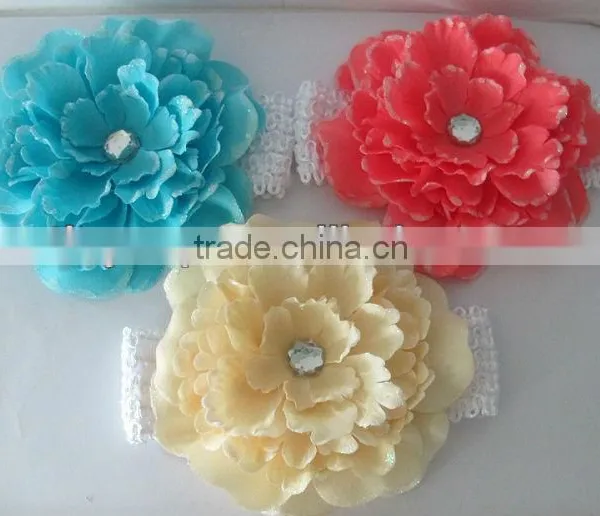 2013 Fashion and Hotsell Kids Crochet Hair Wrap With Large Flower