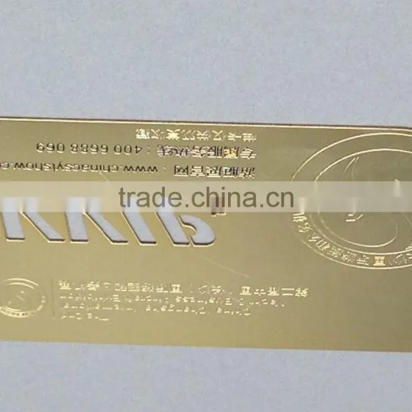 Free Sample Cut Letters Metal VIP Card Gold Metal Card for Members photo-4