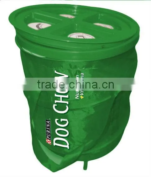 Logo Printed Pet Food Pop up Bin Safely FDA PVC REACH Material Dog Food Bin Supplier photo-5