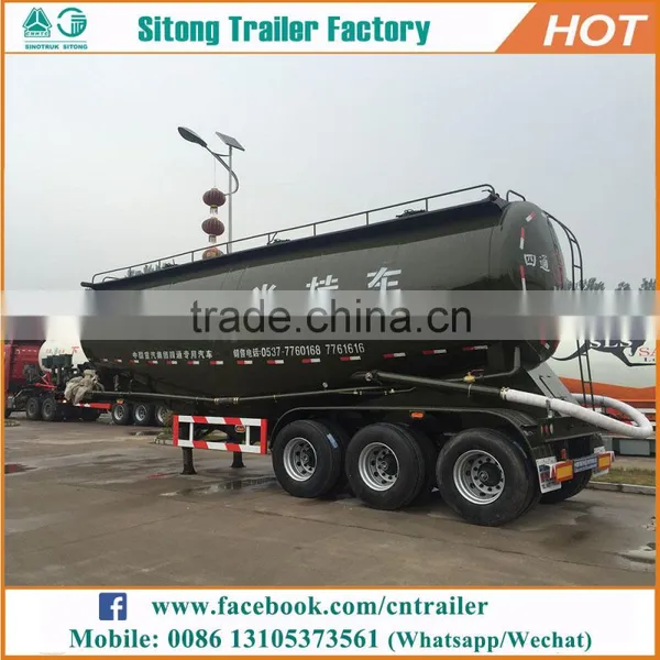 3 Axles V Shaped 45m3 Bulk Cement Silo Trailer Powder Transport Dry Bulk Trailer photo-5