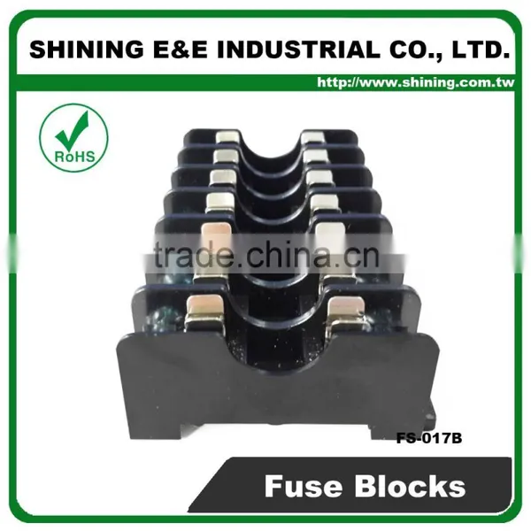 FS-017B 600V 10 Amp 7 Way Midget Type Din Rail Glass Fuse Holder photo-5